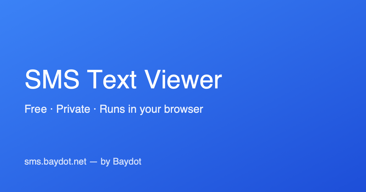 SMS Text Viewer by Baydot